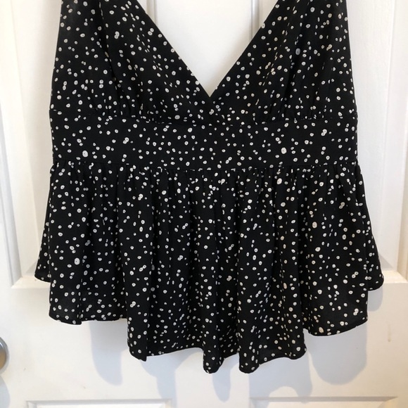 Leith v neck peplum spaghetti strap top - Picture 5 of 11